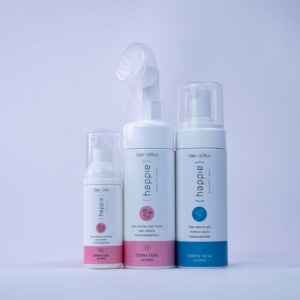 kit espumas faciais pele sensível 150 e 50 ml + espuma facial masculina 150 ml