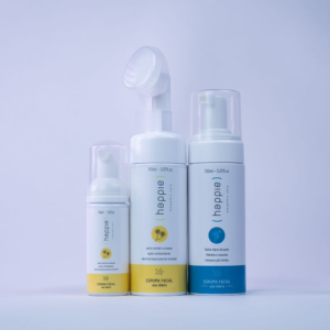 kit espumas faciais pele oleosa 150 e 50 ml + espuma facial masculina 150 ml
