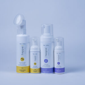 Kit espumas faciais pele oleosa 150 e 50 ml + Espumas íntimas com enxágue 150 e 50 ml