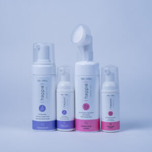 kit espumas faciais pele sensível 150 e 50 ml + espumas íntimas com enxágue 150 e 50 ml
